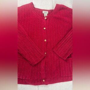 Classic Elements Rich Red Cardigan